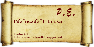 Pánczél Erika névjegykártya